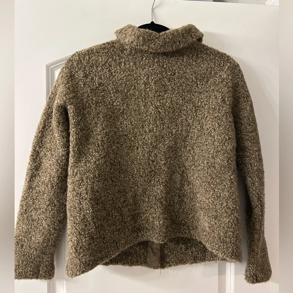 Talbots Brown Bouclé Button-Up Cardigan - Picture 3 of 8